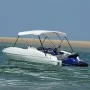 Toldo Bimini de 3 arcos blanco 183x140x137 cm de vidaXL, Cubiertas para almacenamiento de barcas - Ref: Foro24-92360, Precio:...