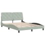 Estructura cama con luces LED terciopelo gris claro 140x200 cm de vidaXL, Camas y somieres - Ref: Foro24-3213855, Precio: 196...