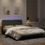 Estructura cama con luces LED terciopelo gris claro 140x200 cm de vidaXL, Camas y somieres - Ref: Foro24-3213855, Precio: 196...