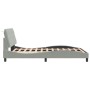 Estructura cama con luces LED terciopelo gris claro 140x200 cm de vidaXL, Camas y somieres - Ref: Foro24-3213855, Precio: 196...