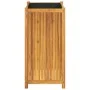 Jardinera con forro madera maciza de acacia 50x50x100 cm de vidaXL, Maceteros y jardineras - Ref: Foro24-366447, Precio: 144,...