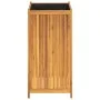 Jardinera con forro madera maciza de acacia 50x50x100 cm de vidaXL, Maceteros y jardineras - Ref: Foro24-366447, Precio: 144,...