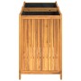 Jardinera con forro madera maciza de acacia 100x50x75 cm de vidaXL, Maceteros y jardineras - Ref: Foro24-366445, Precio: 156,...