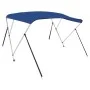 Toldo Bimini de 3 arcos azul 183x160x137 cm de vidaXL, Cubiertas para almacenamiento de barcas - Ref: Foro24-92364, Precio: 1...