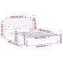Bed with light gray velvet mattress 140x190 cm by vidaXL, Beds and slatted bases - Ref: Foro24-3208652, Price: 377,02 €, Disc...