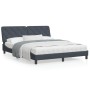 Cama con colchón terciopelo gris oscuro 160x200 cm de vidaXL, Camas y somieres - Ref: Foro24-3208665, Precio: 448,72 €, Descu...