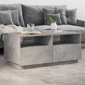 Coffee table with LED lights concrete gray 90x49x40 cm by vidaXL, Coffee table - Ref: Foro24-839836, Price: 92,02 €, Discount: %