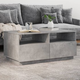 Mesa de centro con luces LED gris hormigón 90x49x40 cm de vidaXL, Mesas de centro - Ref: Foro24-839836, Precio: 80,56 €, Desc...