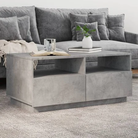 Coffee table with LED lights concrete gray 90x49x40 cm by vidaXL, Coffee table - Ref: Foro24-839836, Price: 92,02 €, Discount: %
