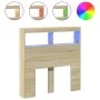 Cabecero de cama con LED roble Sonoma 100x17x102 cm de vidaXL, Cabeceros y pies de cama - Ref: Foro24-839184, Precio: 63,50 €...
