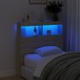 Cabecero de cama con LED roble Sonoma 100x17x102 cm de vidaXL, Cabeceros y pies de cama - Ref: Foro24-839184, Precio: 60,54 €...