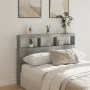 Cabecero de cama con luz LED gris hormigón 140x17x102 cm de vidaXL, Cabeceros y pies de cama - Ref: Foro24-839199, Precio: 79...