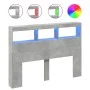 Cabecero de cama con luz LED gris hormigón 140x17x102 cm de vidaXL, Cabeceros y pies de cama - Ref: Foro24-839199, Precio: 79...