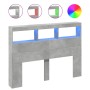 Cabecero de cama con luz LED gris hormigón 140x17x102 cm de vidaXL, Cabeceros y pies de cama - Ref: Foro24-839199, Precio: 80...