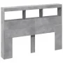 Cabecero de cama con luz LED gris hormigón 140x17x102 cm de vidaXL, Cabeceros y pies de cama - Ref: Foro24-839199, Precio: 79...