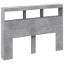 Cabecero de cama con luz LED gris hormigón 140x17x102 cm de vidaXL, Cabeceros y pies de cama - Ref: Foro24-839199, Precio: 80...