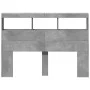 Cabecero de cama con luz LED gris hormigón 140x17x102 cm de vidaXL, Cabeceros y pies de cama - Ref: Foro24-839199, Precio: 79...