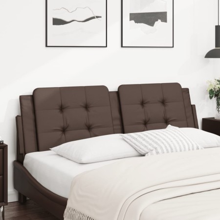 Cabecero de cama acolchado cuero sintético marrón 160 cm de vidaXL, Cabeceros y pies de cama - Ref: Foro24-374868, Precio: 44...