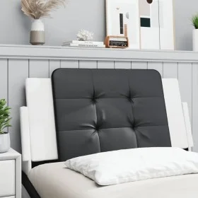 Padded headboard synthetic leather black white 100 cm by vidaXL, Headboards and footboards - Ref: Foro24-374849, Price: 38,43...
