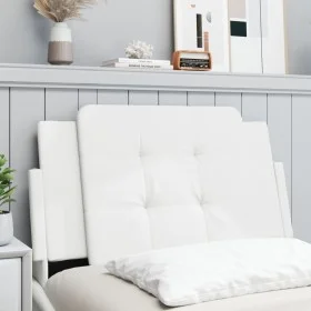 Cabecero de cama acolchado cuero sintético blanco 90 cm de vidaXL, Cabeceros y pies de cama - Ref: Foro24-374837, Precio: 31,...