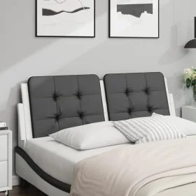 Padded headboard synthetic leather black white 120 cm by vidaXL, Headboards and footboards - Ref: Foro24-374856, Price: 37,30...