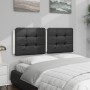 Cabecero de cama acolchado cuero sintético negro blanco 120 cm de vidaXL, Cabeceros y pies de cama - Ref: Foro24-374856, Prec...