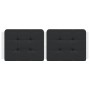 Cabecero de cama acolchado cuero sintético negro blanco 120 cm de vidaXL, Cabeceros y pies de cama - Ref: Foro24-374856, Prec...