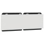 Cabecero de cama acolchado cuero sintético negro blanco 120 cm de vidaXL, Cabeceros y pies de cama - Ref: Foro24-374856, Prec...