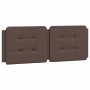 Cabecero de cama acolchado cuero sintético marrón 140 cm de vidaXL, Cabeceros y pies de cama - Ref: Foro24-374861, Precio: 45...