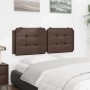 Cabecero de cama acolchado cuero sintético marrón 140 cm de vidaXL, Cabeceros y pies de cama - Ref: Foro24-374861, Precio: 45...