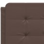 Cabecero de cama acolchado cuero sintético marrón 140 cm de vidaXL, Cabeceros y pies de cama - Ref: Foro24-374861, Precio: 45...