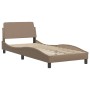 Estructura de cama con LED cuero sintético capuchino 100x200 cm de vidaXL, Camas y somieres - Ref: Foro24-3214093, Precio: 14...