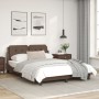 Estructura cama con luces LED cuero sintético marrón 120x200 cm de vidaXL, Camas y somieres - Ref: Foro24-3214098, Precio: 20...
