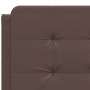 Estructura cama con luces LED cuero sintético marrón 120x200 cm de vidaXL, Camas y somieres - Ref: Foro24-3214098, Precio: 20...
