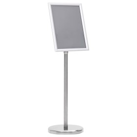 Soporte de pie para carteles A4 aleación de aluminio plateado de vidaXL, Mostradores - Ref: Foro24-51209, Precio: 33,54 €, De...
