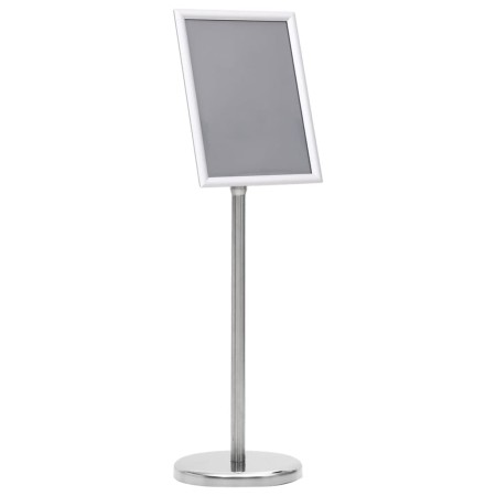 Soporte de pie para carteles A4 aleación de aluminio plateado de vidaXL, Mostradores - Ref: Foro24-51209, Precio: 33,54 €, De...