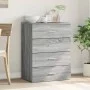 Aparador de madera de ingeniería gris Sonoma 60x39x80 cm de vidaXL, Aparadores - Ref: Foro24-840532, Precio: 93,25 €, Descuen...