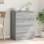 Aparador de madera de ingeniería gris Sonoma 60x39x80 cm de vidaXL, Aparadores - Ref: Foro24-840532, Precio: 95,49 €, Descuen...