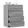Aparador de madera de ingeniería gris Sonoma 60x39x80 cm de vidaXL, Aparadores - Ref: Foro24-840532, Precio: 93,25 €, Descuen...