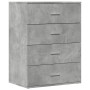 Aparador de madera de ingeniería gris hormigón 60x39x80 cm de vidaXL, Aparadores - Ref: Foro24-840530, Precio: 99,35 €, Descu...