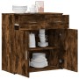 Aparador de madera de ingeniería roble ahumado 79x38x80 cm de vidaXL, Aparadores - Ref: Foro24-840524, Precio: 100,24 €, Desc...