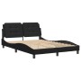 Estructura de cama con cabecero cuero sintético negro 140x190cm de vidaXL, Camas y somieres - Ref: Foro24-3208177, Precio: 17...