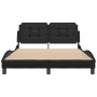 Estructura de cama con cabecero cuero sintético negro 140x190cm de vidaXL, Camas y somieres - Ref: Foro24-3208177, Precio: 17...