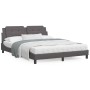 Estructura de cama con cabecero cuero sintético gris 160x200cm de vidaXL, Camas y somieres - Ref: Foro24-3208194, Precio: 210...