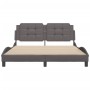 Estructura de cama con cabecero cuero sintético gris 160x200cm de vidaXL, Camas y somieres - Ref: Foro24-3208194, Precio: 210...