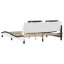 Estructura de cama con cabecero cuero sintético blanco y negro de vidaXL, Camas y somieres - Ref: Foro24-3208204, Precio: 232...
