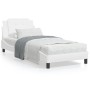 Cama con colchón cuero sintético blanco 90x200 cm de vidaXL, Camas y somieres - Ref: Foro24-3208839, Precio: 264,97 €, Descue...