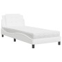 Cama con colchón cuero sintético blanco 90x200 cm de vidaXL, Camas y somieres - Ref: Foro24-3208839, Precio: 264,97 €, Descue...