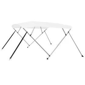 Bimini-Top mit 4 weißen Bögen 243 x 196 x 137 cm von vidaXL, Aufbewahrungsabdeckungen für Boote - Ref: Foro24-92368, Preis: 1...
