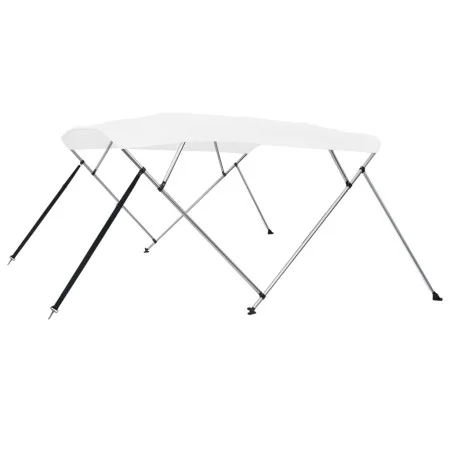 Bimini-Top mit 4 weißen Bögen 243 x 196 x 137 cm von vidaXL, Aufbewahrungsabdeckungen für Boote - Ref: Foro24-92368, Preis: 1...